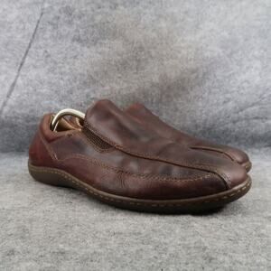 Born Shoes Mens 10 Slip On Casual Loafer Leather Comfort Work Lifestyle Brown